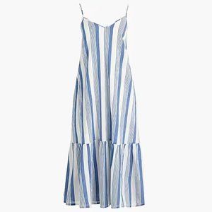 J Crew Striped Sleeveless V-neck midi dress Size Small